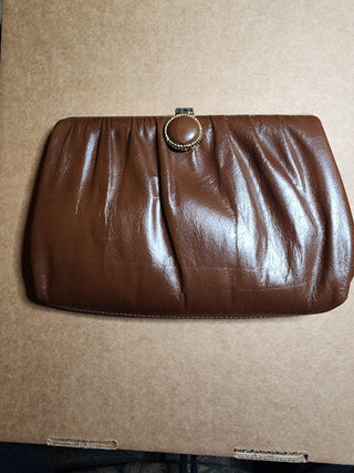 Brown Vintage Clutch w/ chain RSV