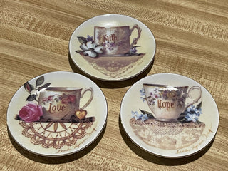 3.5" Teacup Art Mini Plate Sandy Clough, Each--SP RCD