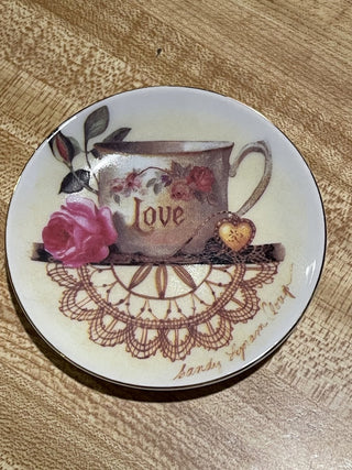 3.5" Teacup Art Mini Plate Sandy Clough, Each--SP RCD