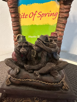 Monkey Fez Picture Frame Hear-See-Speak No Evil MTS