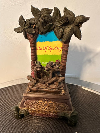 Monkey Fez Picture Frame Hear-See-Speak No Evil MTS