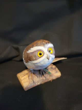 Vintage Saw Whet Owl Figurine by Wing Dynasty RCD|133867