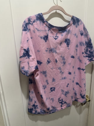 Tie Dye Adult T-shirt Men's XL Pink and Blue #47 VV MTS|98108