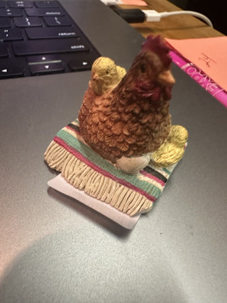 Minature Enesco Amigos del Sol Chicken and baby chicks with Sarape #62 VV MTS|72982