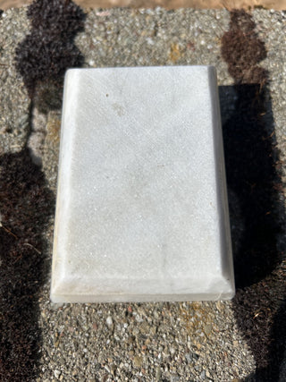 12F Onyx Marble DOVE PATTERN VINTAGE Small TRINKET BOX MTS|65129