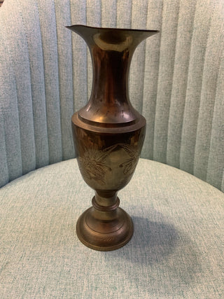 Etched Brass Vase - MTS|109002