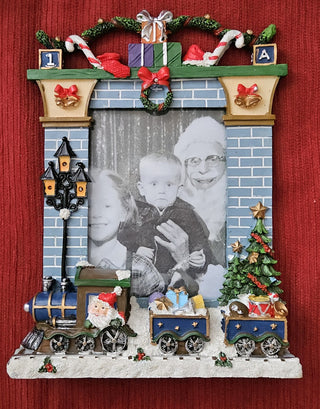 Light Up 5'x7' Christmas Photo Frame, Twinkle, 2AA batteries included, Resin, RSV|121083