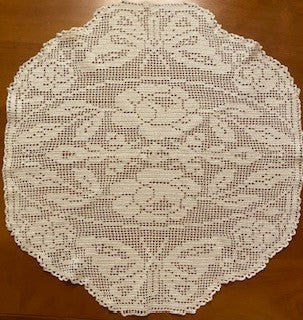 1940s Handmade Cotton Crochet Doilie