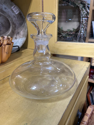 12F Vintage Decanter Clear Glass Stopper Captains Decanter MTS|70875