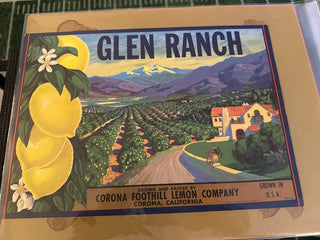 Glen Ranch Authentic Citrus Farm Crate Label EC028 MTS|100274