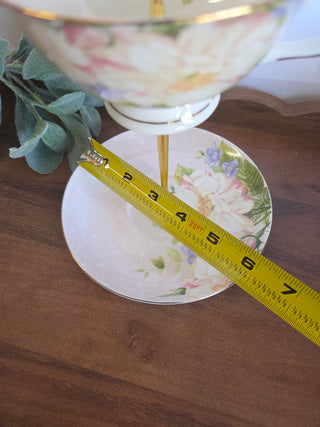 Vtg Royal Miranda Floral Teacup/Saucer Stand