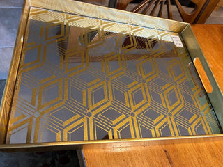 Gold Mirrored Tray ONLY (Sold Separately From Items On Display) RSV