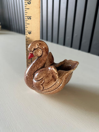 Vintage brown swan planter RSV|121342