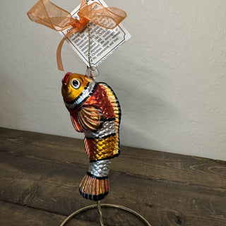 Vtg Blown Glass Clownfish Ornament MTS|125239