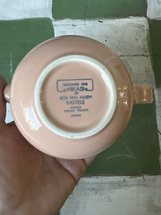 VGT Peach Mikasa Cream pitcher F&M