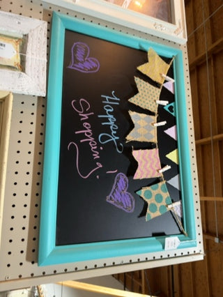 Teal Frame Chalkboard Decor-KL RCD