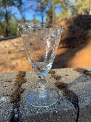 - AS IS - BB ONE Vintage Crystal Juice Glass 5”