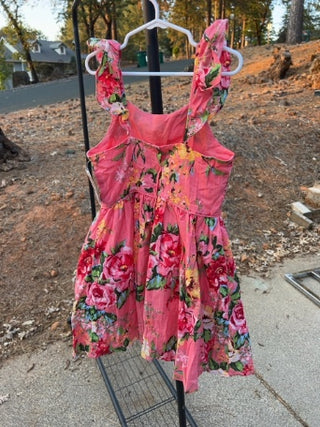 NWT Zunie Girls' size S(6/6X) coral floral sundress