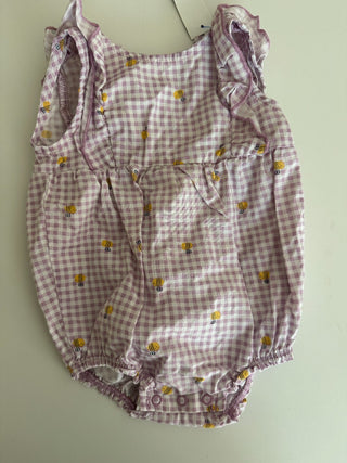6M - Lavender Gingham with Bees Onsie - RSV|83174