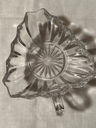 Vintage glass Squat triangle pitcher/dish. #SM. RSV|70320