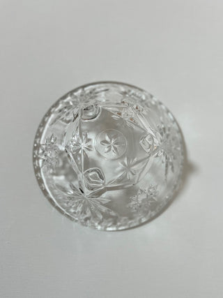 Starburst glass footed bowl|58721