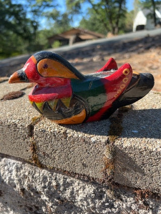 hand-painted wooden figurine Mandarin duck or a similar waterfowl