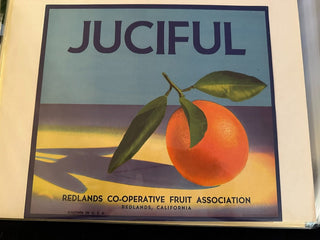 Juciful Authentic Citrus Farm Crate Label EC043-20 MTS