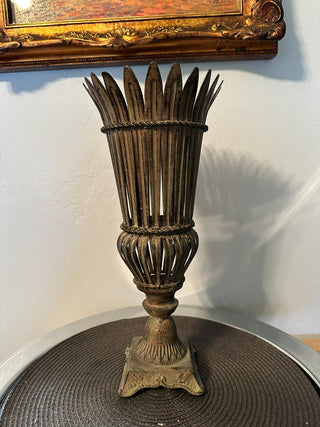 Vase Cast Iron 15" Floral MTS