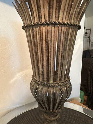 Vase Cast Iron 15" Floral MTS
