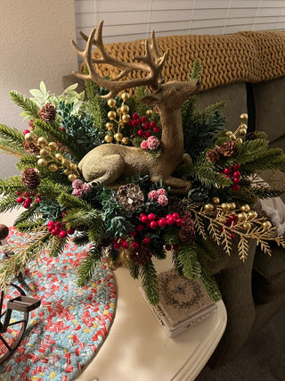 Christmas  Floral  with Reindeer|129491