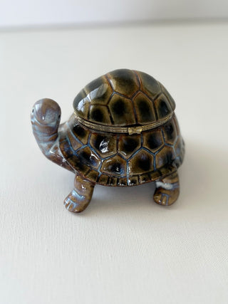 Vintage ceramic turtle trinket box|71933
