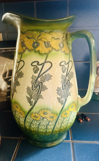 Antique Art Nouveau Aesthetic Pitcher RSV|62527