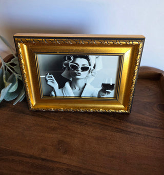 Audrey Hepburn Gold Frame- 4x6"