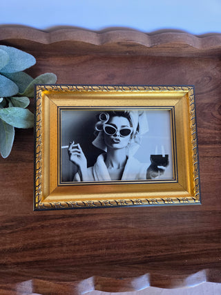Audrey Hepburn Gold Frame- 4x6"