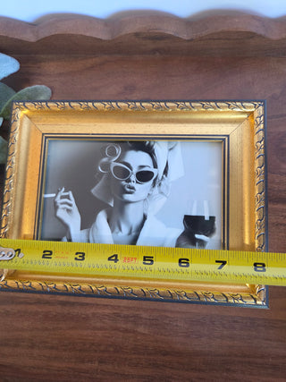 Audrey Hepburn Gold Frame- 4x6"
