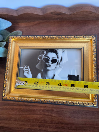 Audrey Hepburn Gold Frame- 4x6"