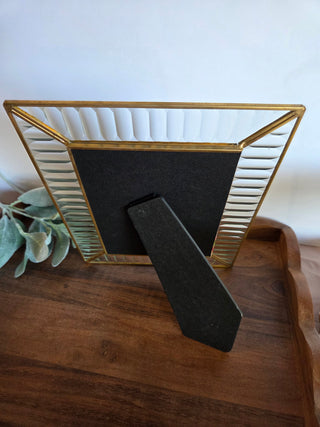 Textured Glass & Gold Frame w/ Bee