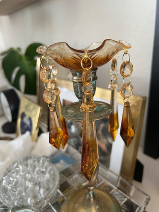 Amber plastic candle crystals RSV|108661