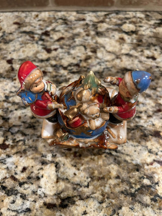 Christmas Train Car with Children and Toys Figurine  MTS|124786