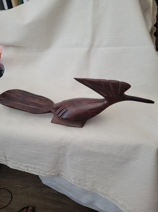 Vintage 14" Long Ironwood Carved Roadrunner RCD|96546
