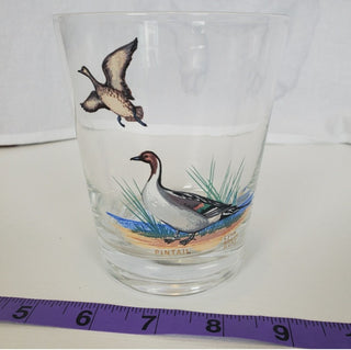 Vintage Lynn Bogue Hunt wildlife art glassware set of 4