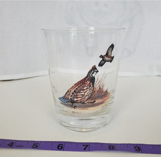 Vintage Lynn Bogue Hunt wildlife art glassware set of 4