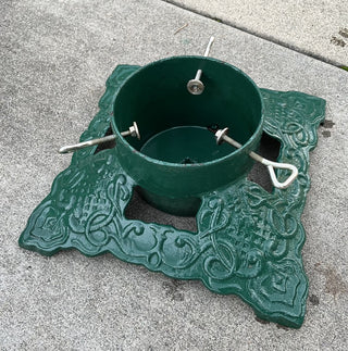 Vintage Green Cast Iron Christmas Tree Stand RCD|134236