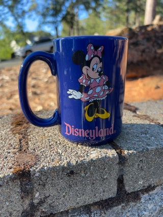Disneyland Coffee Mug Cup Purple MINNIE MOUSE Pink 16 oz Thailand EUC