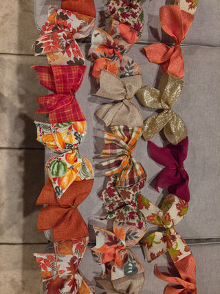 Fall Ribbon Bow Garland
