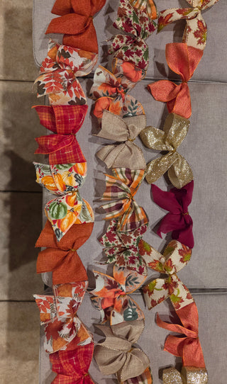 Fall Ribbon Bow Garland