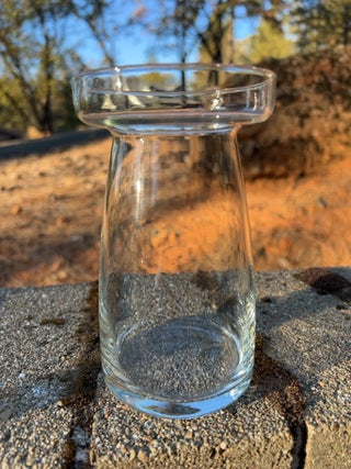 Clear Glass Pillar Vase 6” x 3.67”