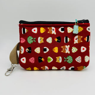 Handmade Coin Bag - Red dogs and rice cakes - RCD|135320