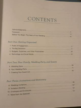 Wedding etiquette
