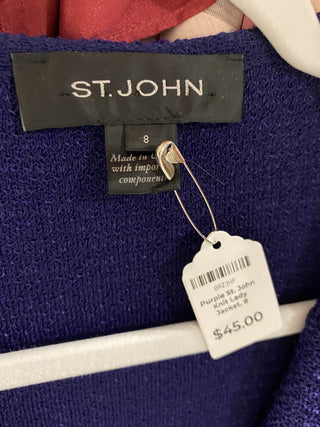 Purple St. John Knit Lady Jacket, 8 MTS|52818